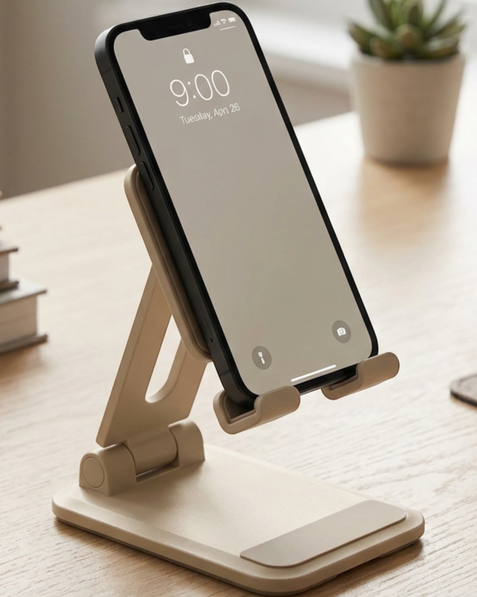 Sndyj Risebase Adjustable Phone Holder Sandstone Weighted Base